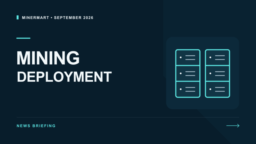 MinerMart news briefing: mining deployment, illustrated server racks
